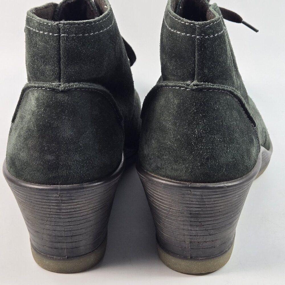 Legero Women Ankle Boots Women’s US 7.5 UK 4.5 Gore-Tex Green Suede Wedge - Picture 8 of 11